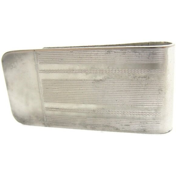 Vintage Silver Tone Money Clip Men Wallet ID Credit Card Holder - Picture 5 of 15